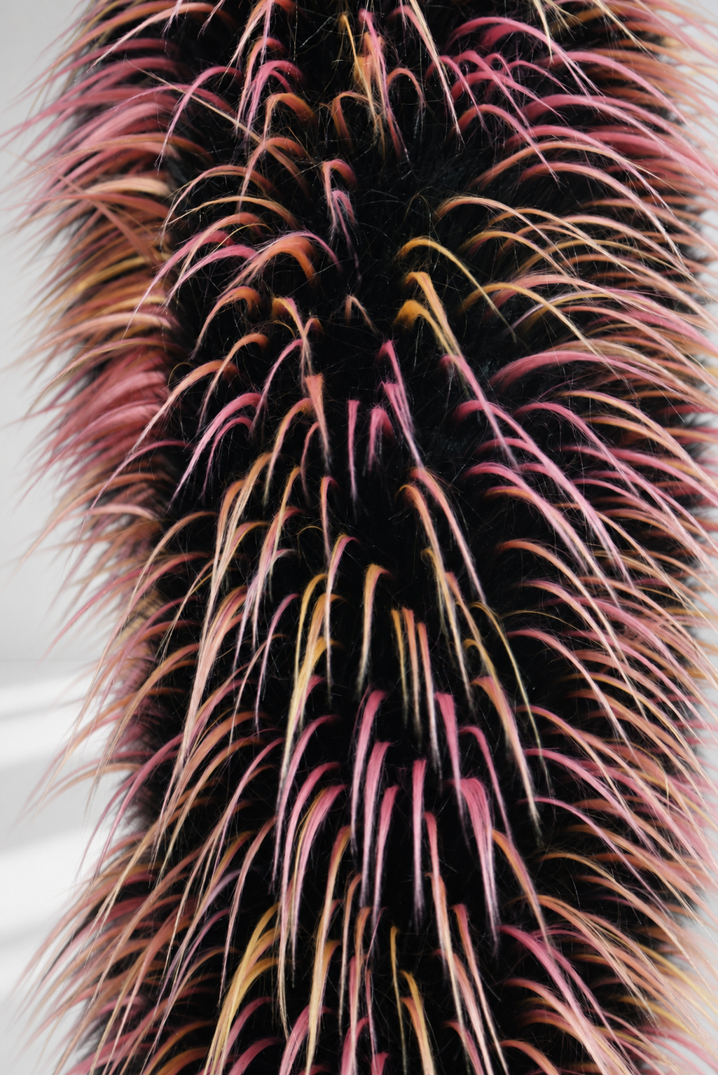 "SALUT" CROPPED SPIKY FAUX FUR COAT